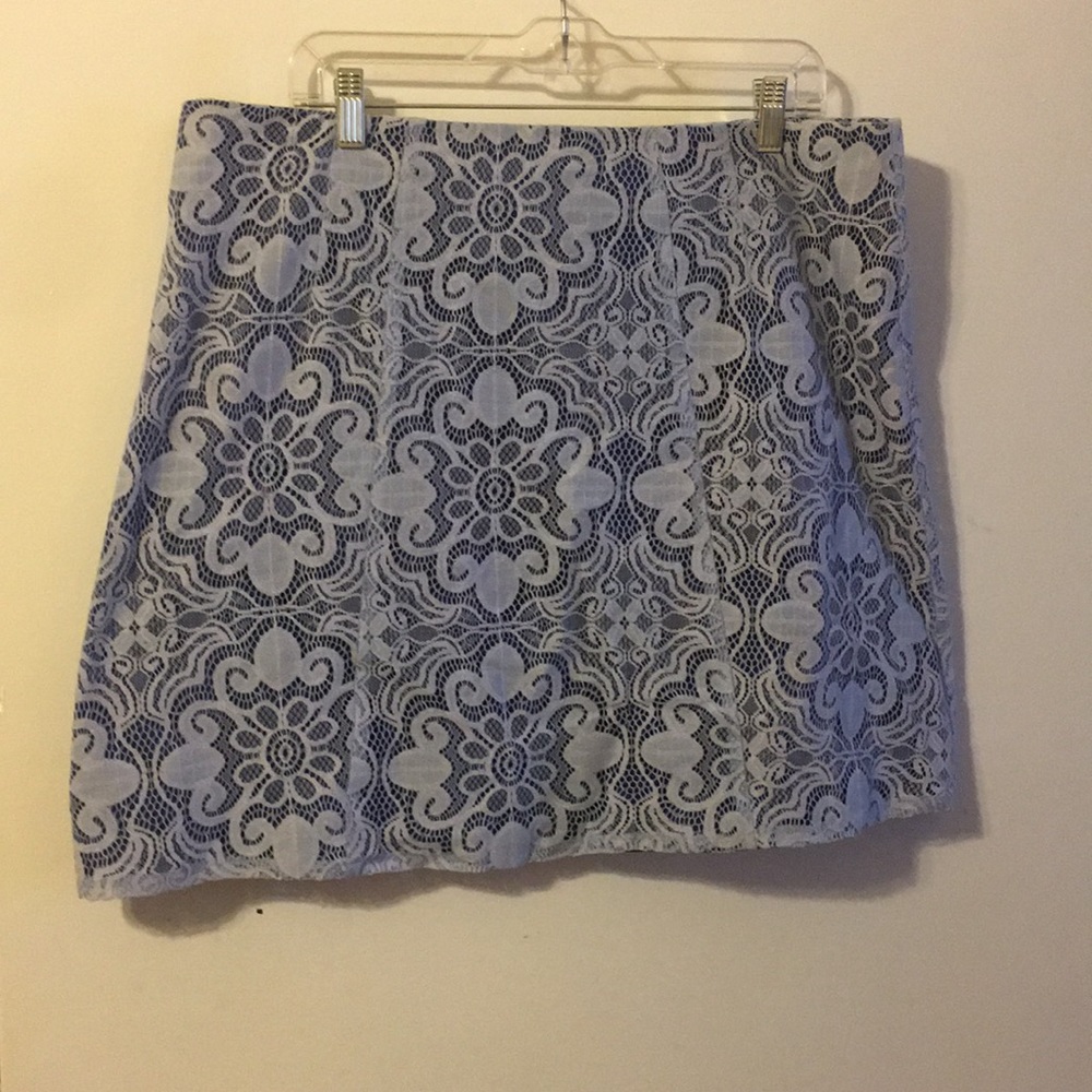Blue floral pencil skirt size 16
